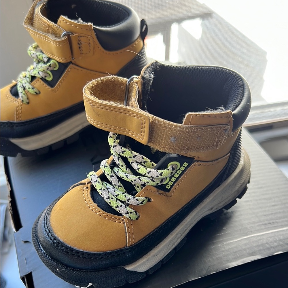 Zara Kids Tan and Black Boots